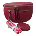 Sac Banane En Simili Cuir Bordeaux