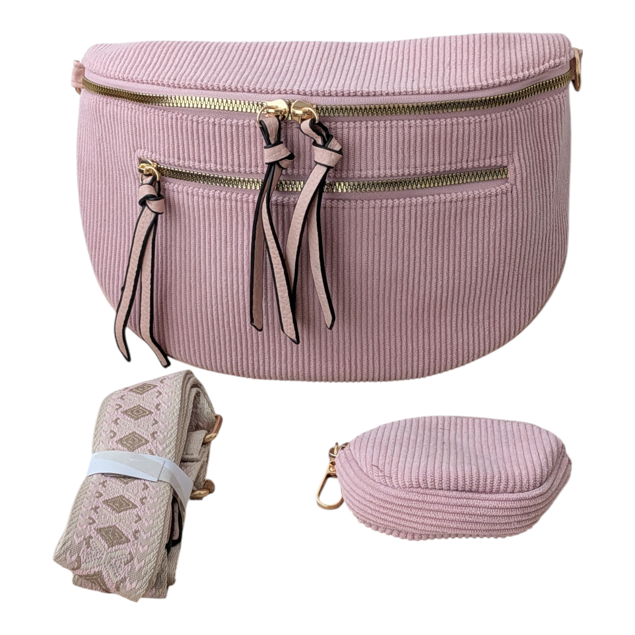 Sac Banane Velours Côtelé